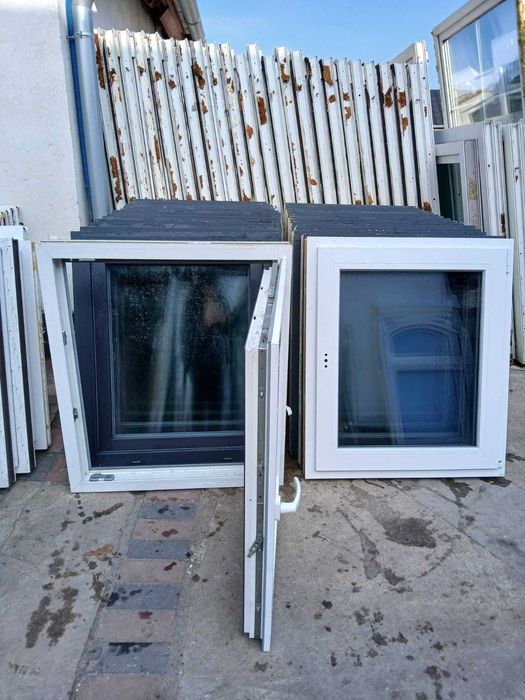 Okna trzyszybowe 78x91 antracyt okno antracytowe DOWÓZ CAŁY KRAJ