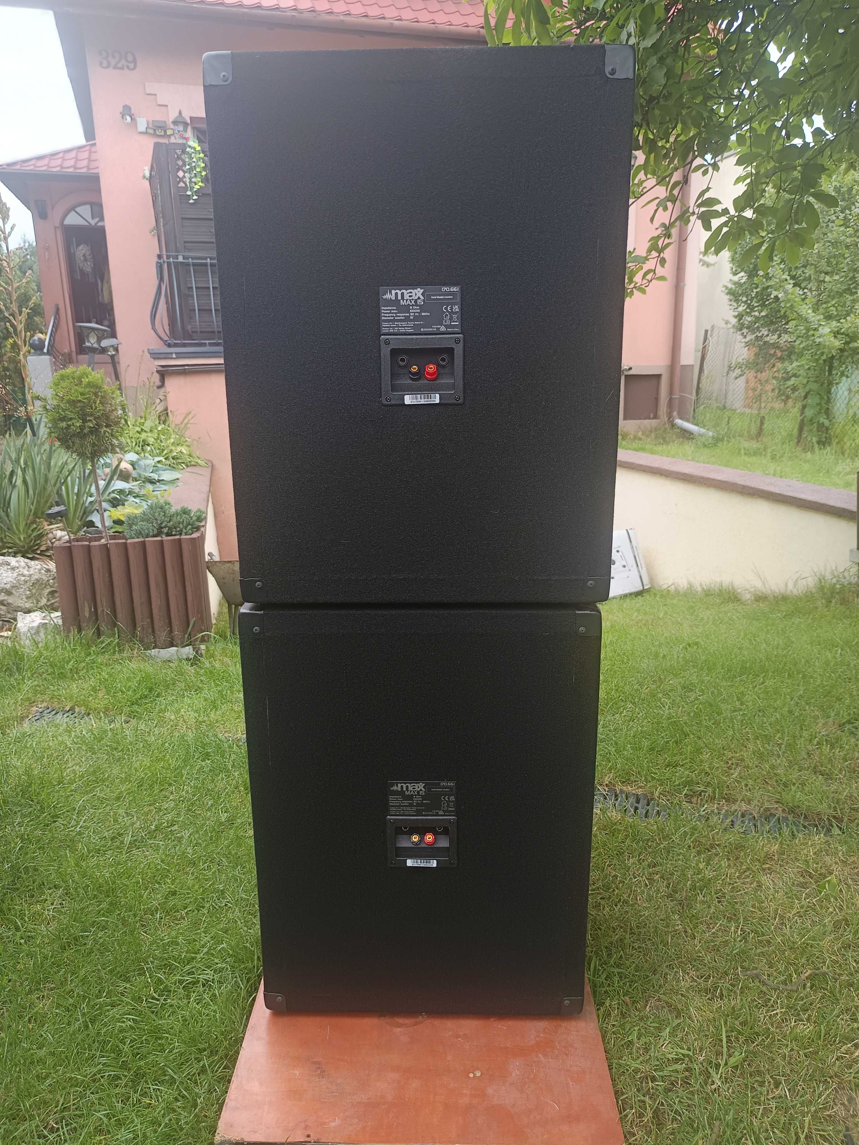 Mocny Zestaw Kolumn Estradowych 500 Wat dla mobilnego DJ lub Zespołu