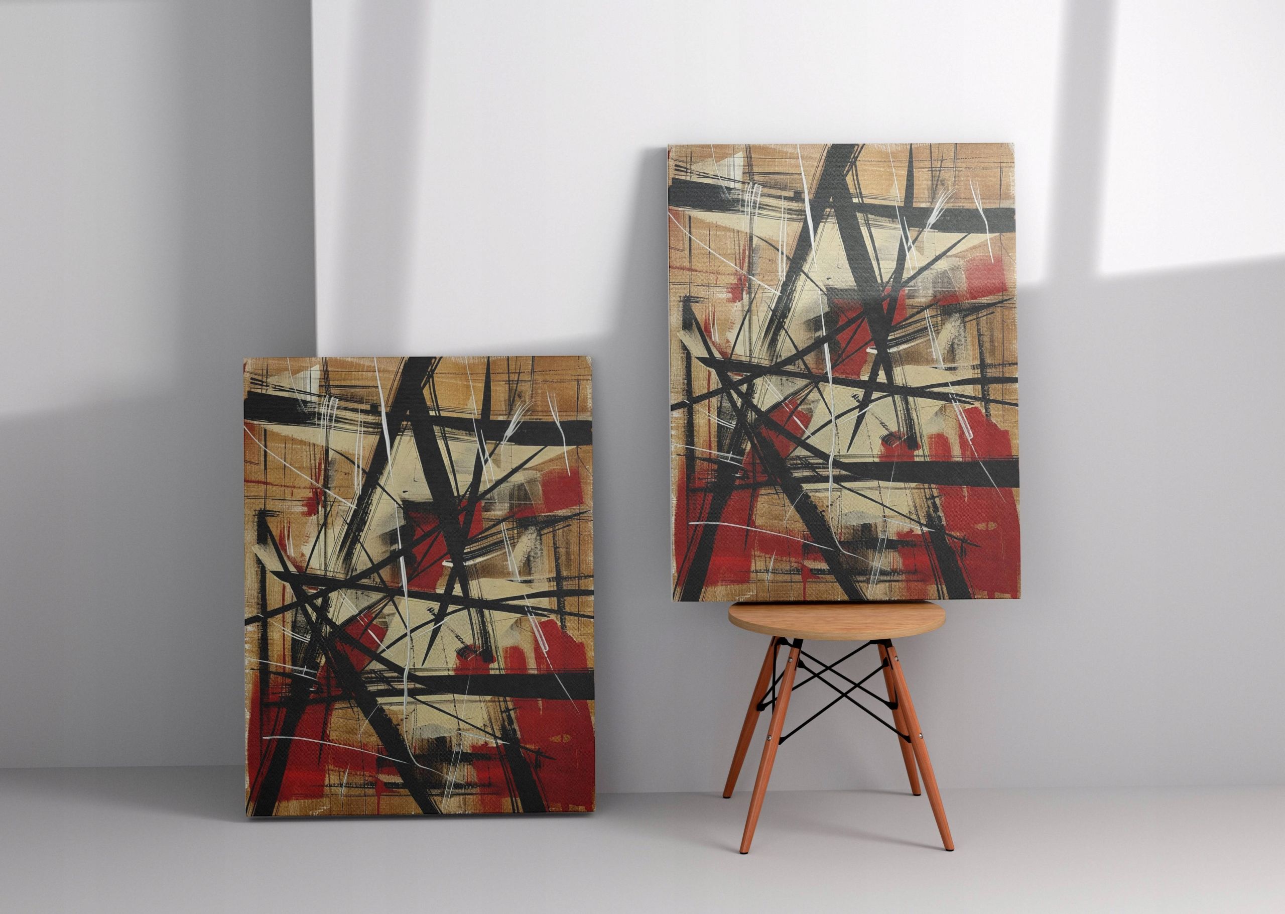 Obraz na płótnie "Abstrakcyjne Linie i Kolory" 75x100 cm