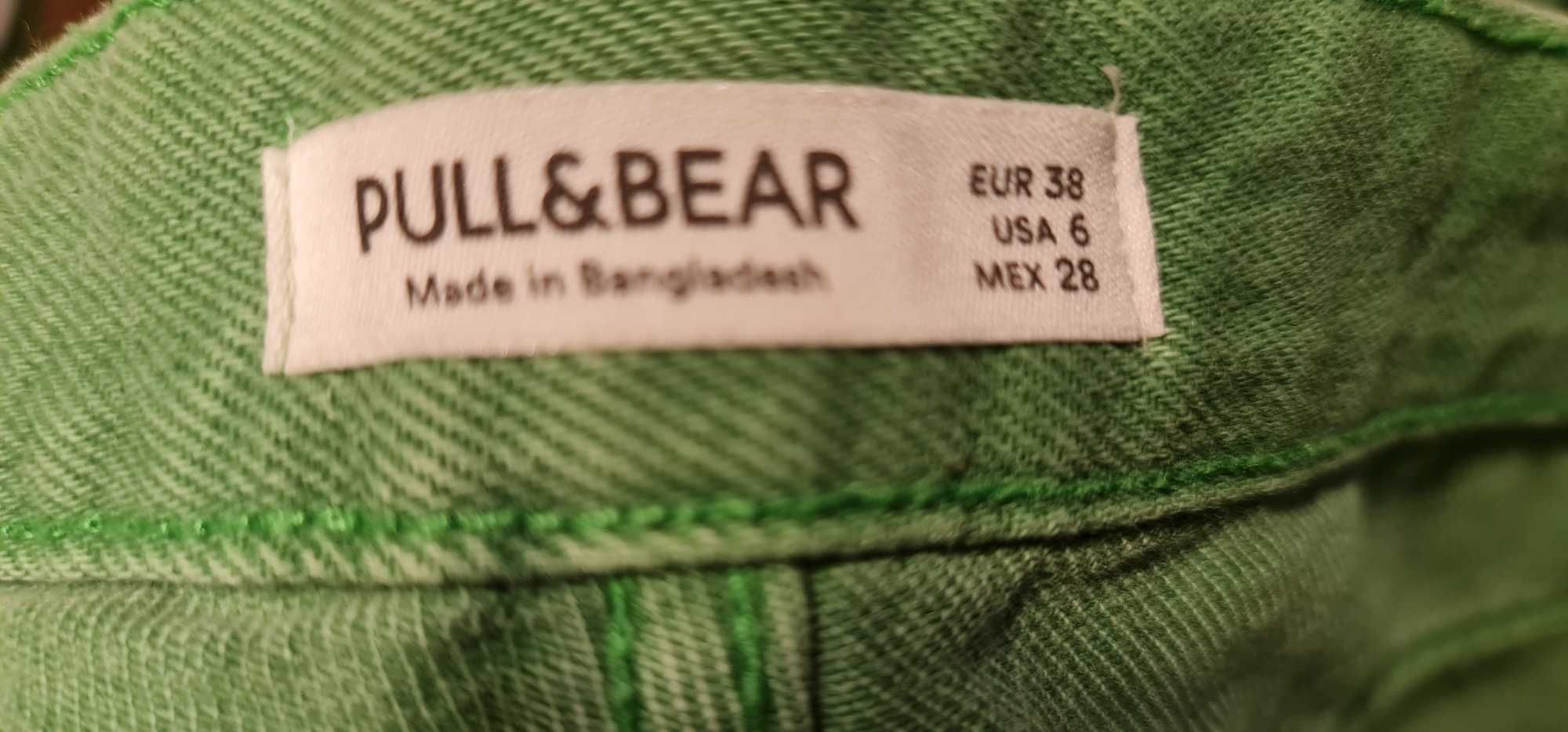 1625a Zielone spodnie Pull & Bear rozmiar 38