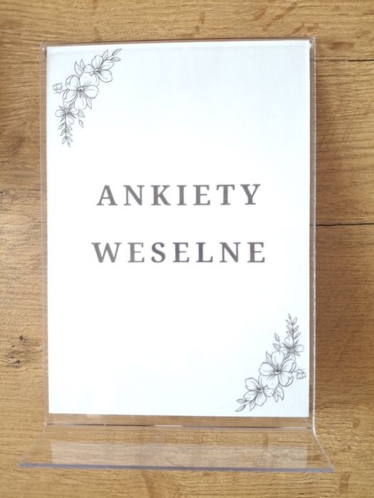 Stojaki akrylowe weselne A5