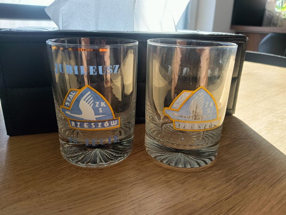 Stal Rzeszów szklanki jubileuszowe