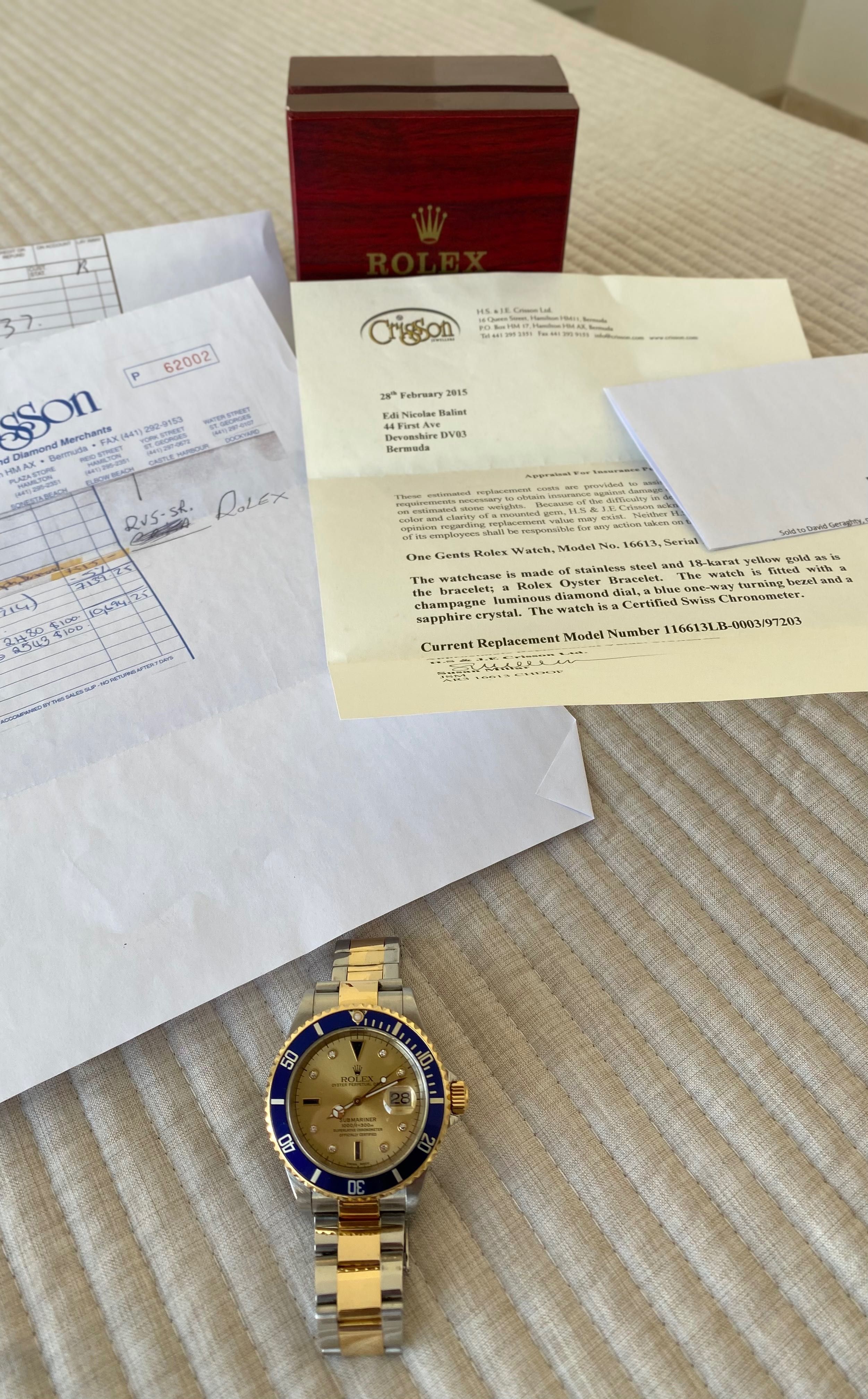 Gentleman’s watch - Rolex submariner.