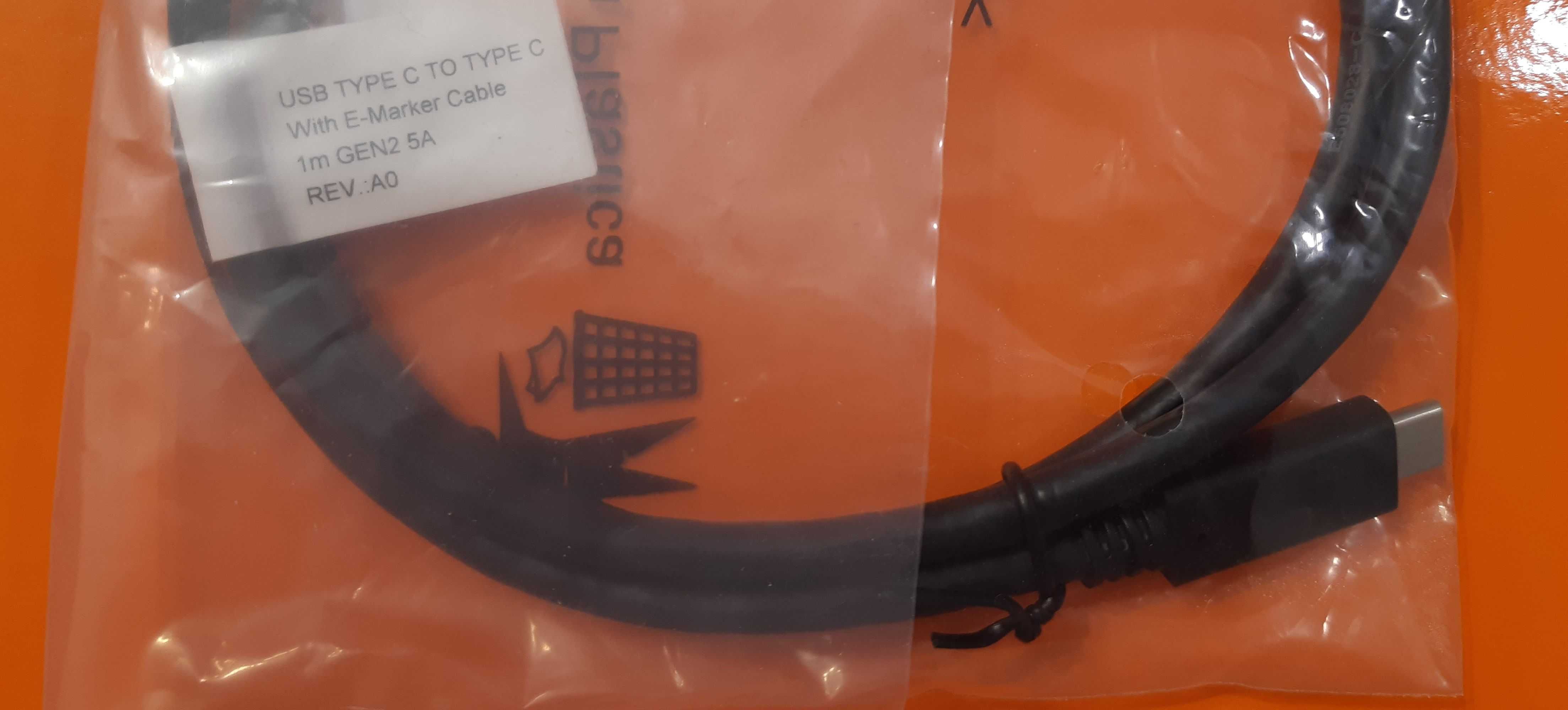 Nowy Kabel USB-C 1 m 5A 4K display cable usb-c to usb-c
