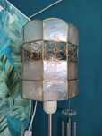 Abażur,klosz, lampa retro, Glamour,naturel,masa perłowa