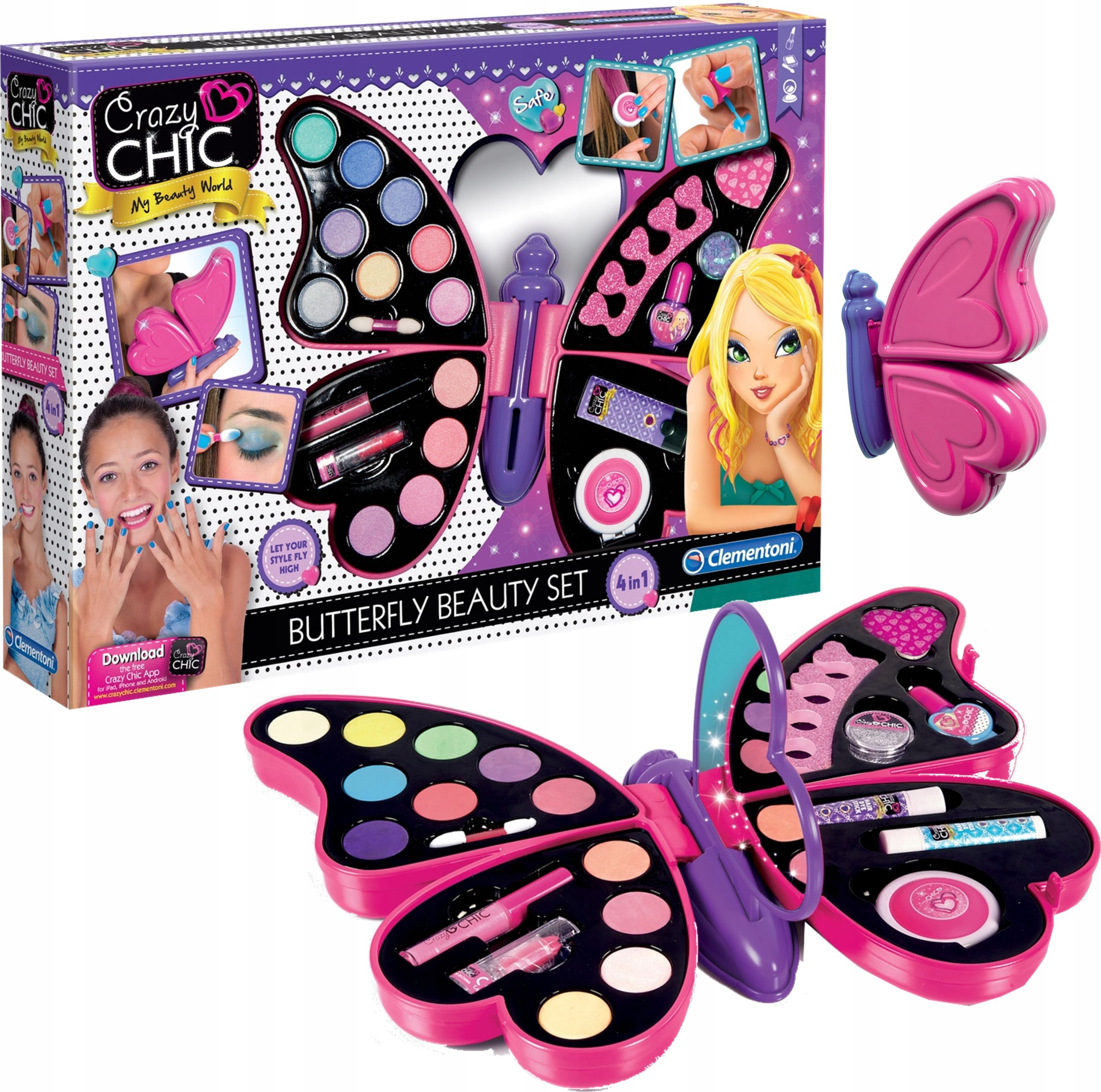 Zestaw Do Makijażu Motyl Clementoni | Dla Dziewczynek 6+