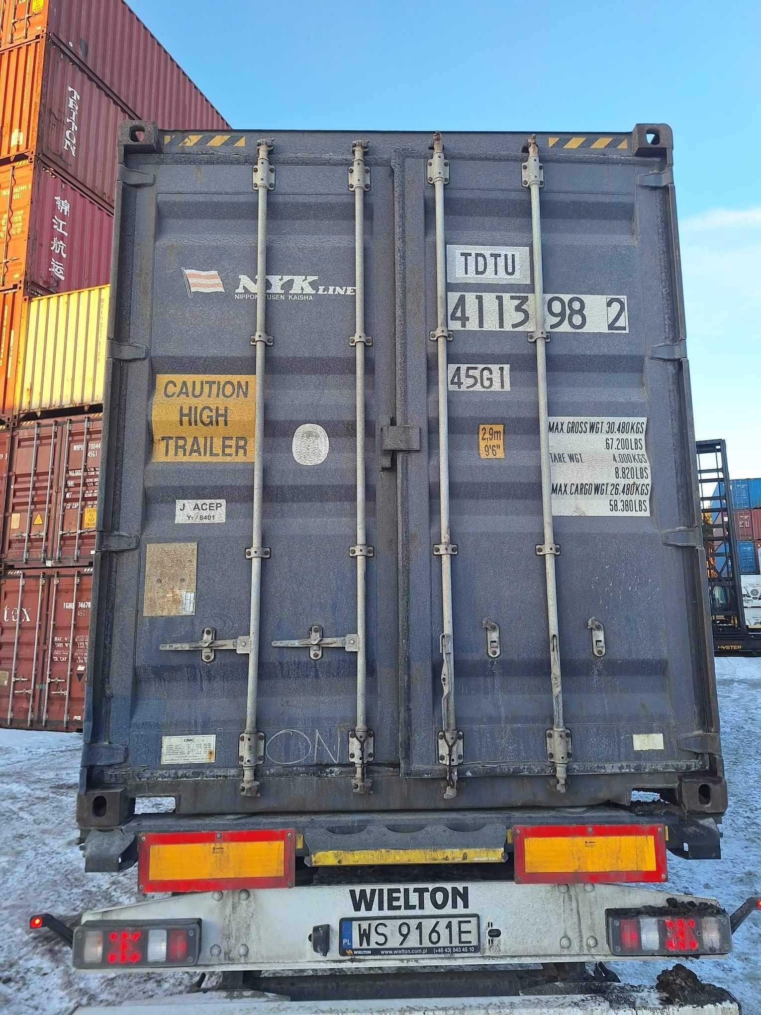 Kontener morski 40'HC (12m) Używany na Wynajem