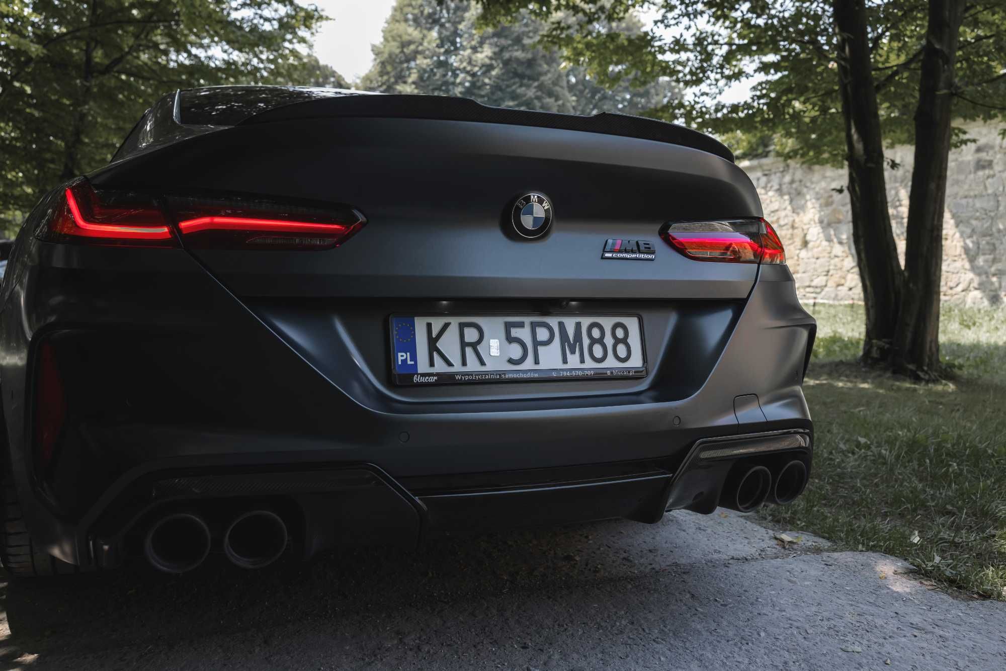 Wynajem do ślubu BMW M8 COMPETITION - Wypożyczalnia