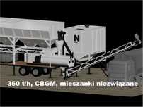 Mobilny węzeł betoniarski, CBGM, mieszanki niezwiązane, betony drogowe