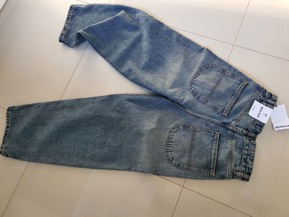 BERSHKA SKATER 34 bawełna spodnie jeans urbancity Nowy model okazja