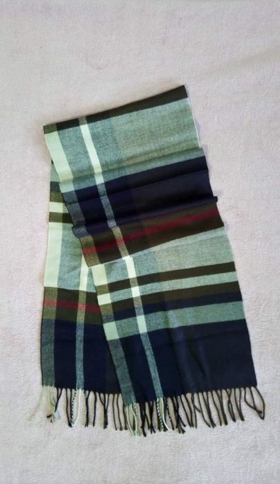 Шарф картатий з бахромою по краю. Унісекс