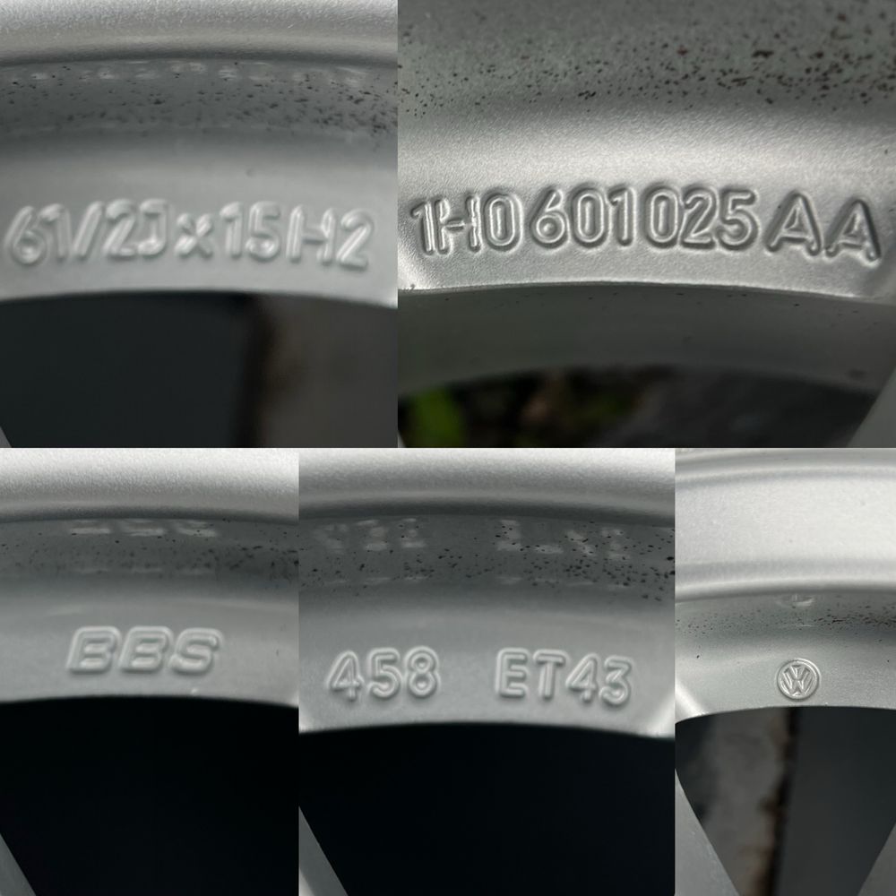 Диски 458 BBS 5*100 r15 Volkswagen Golf Skoda Fabia Octavia Tour Seat