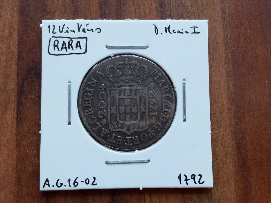 Moeda 12 Vinténs 1792 D. Maria I (Rara)