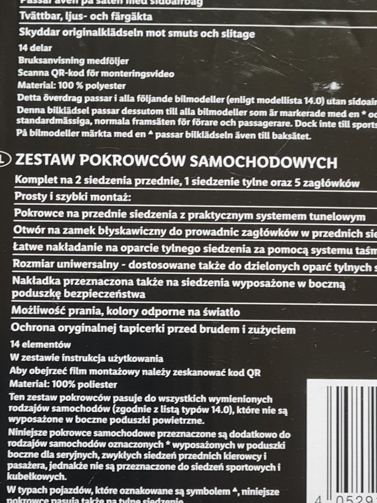 Zestaw pokrowców samochodowych  nowe Ultimate speed