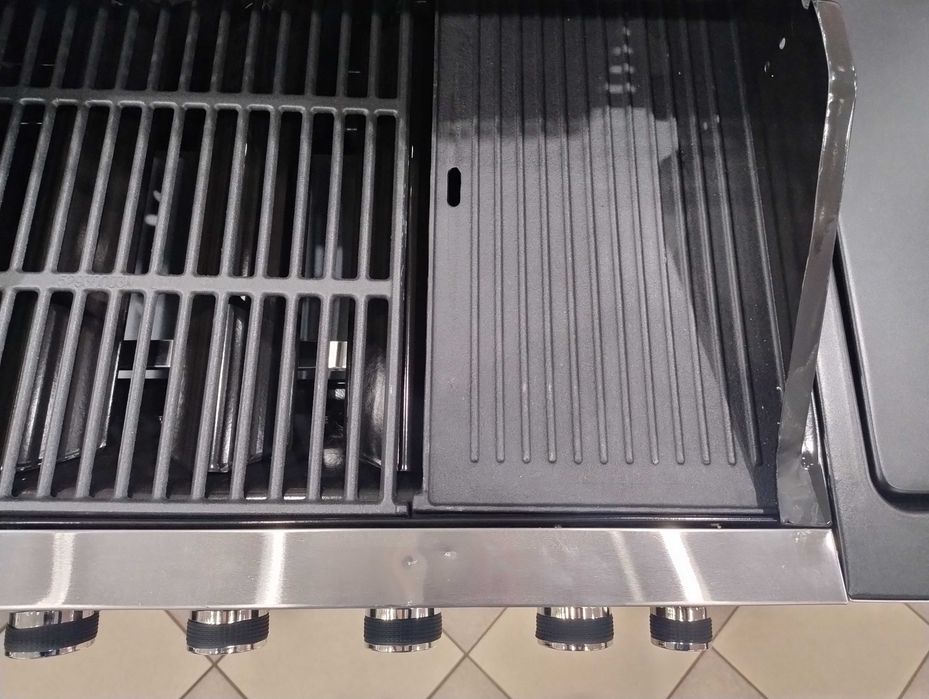 GRILL GAZOWY żeliwny ruszt EL FUEGO Sunset Beach Z SZYBĄ I PŁYTĄ !!!