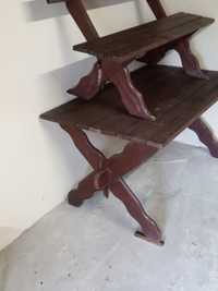 Stół drewniany + 2 ławki