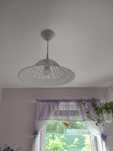 Lampa szydełkowana handmade biała unikat unikatowa