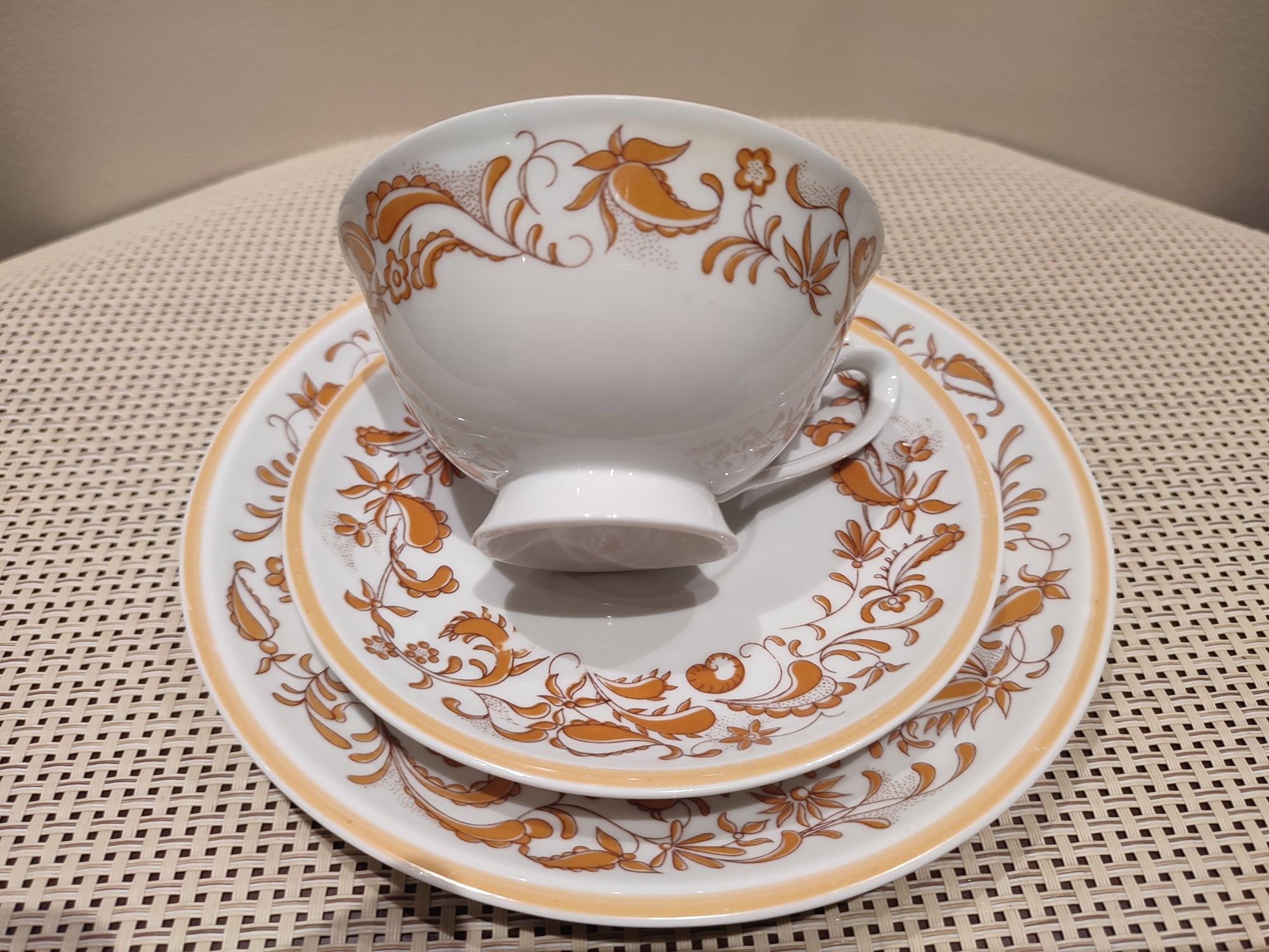 Śliczne stare trio porcelana Lettin