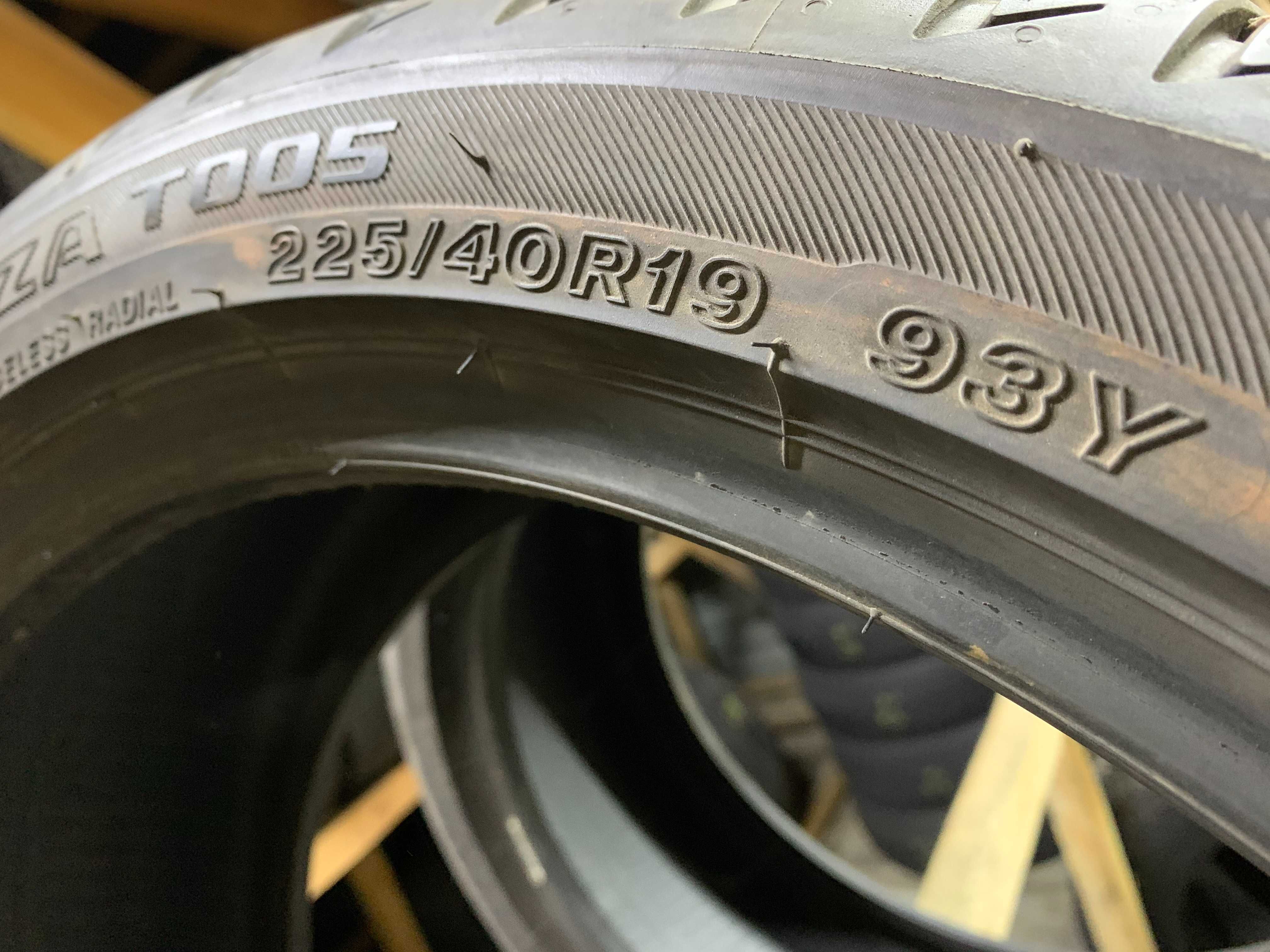 Шини літо 225/40R19 Bridgestone Turanza T005 7.5мм 19/20рік