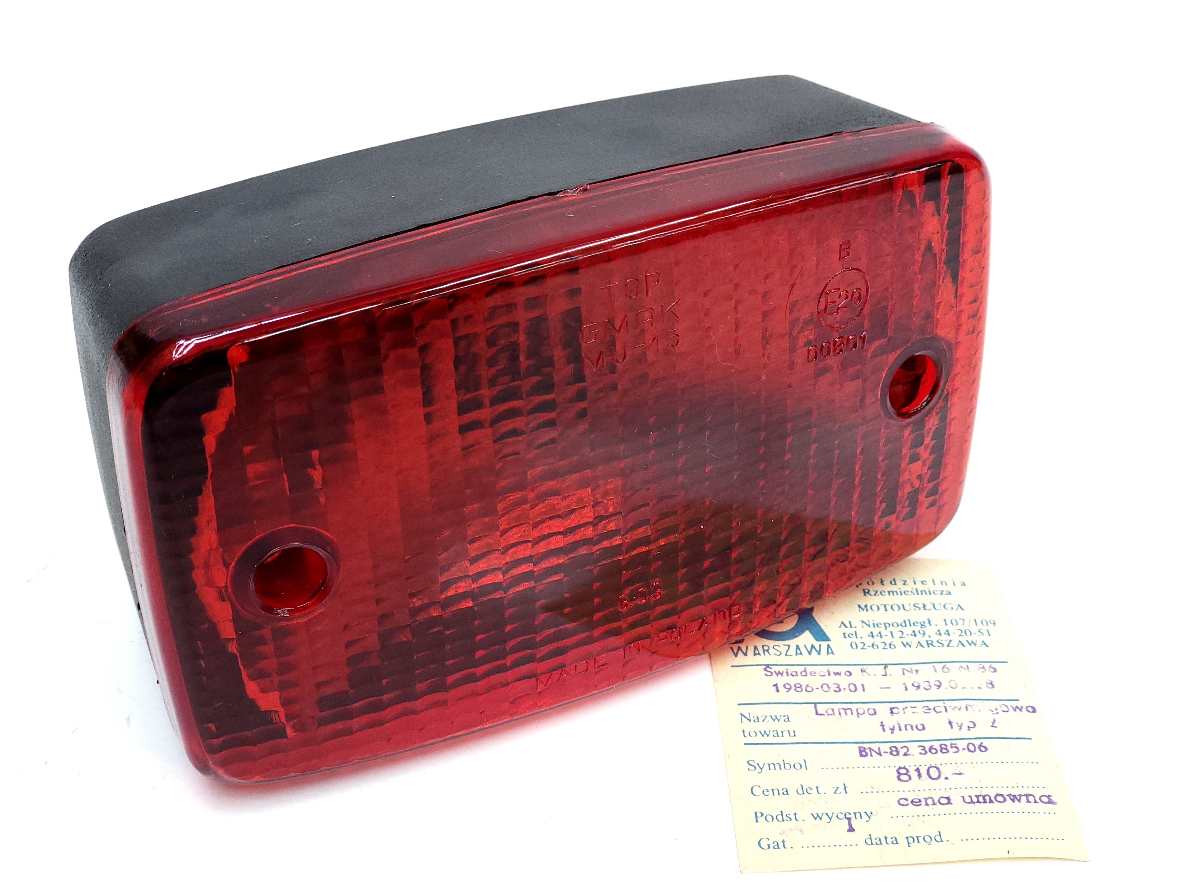 NOWA Lampa światło przeciwmgłowe Fiat 126P PRL