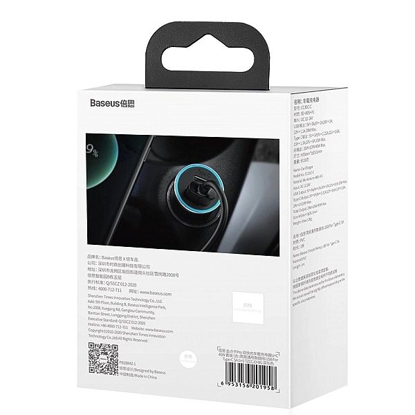 Szybka ładowarka samochodowa USB Typ C / USB 40 W Power Delivery 3.0 Q