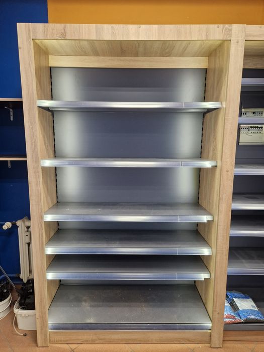 Regał metalowy modułowy składany lady regały sklepowe magazynowe meble