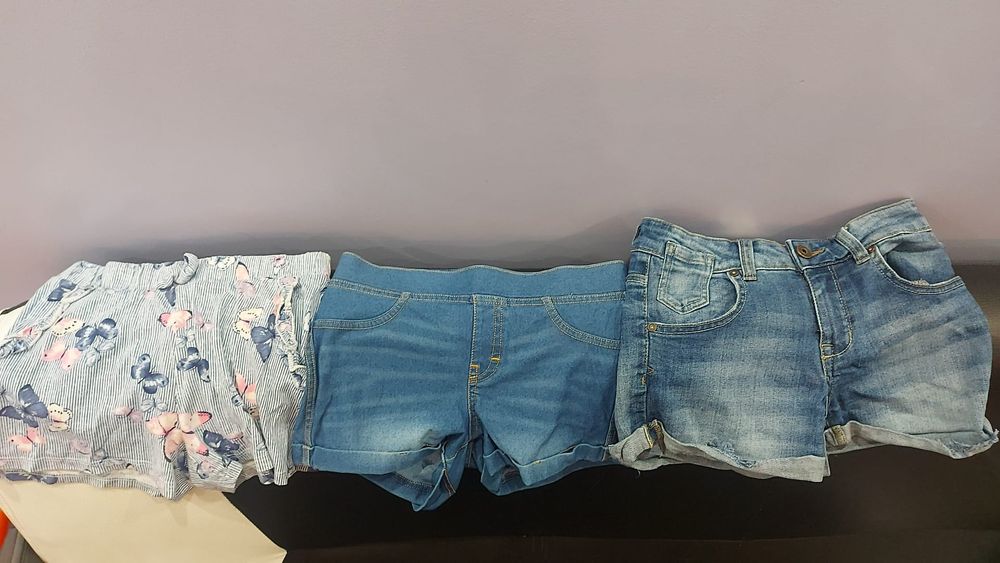 Spodenki x 3 CarsJeans H&M rozm. 134/140