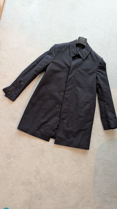 Płaszcz VISTULA męski nowy elegancki długi granatowy wiosna jesień