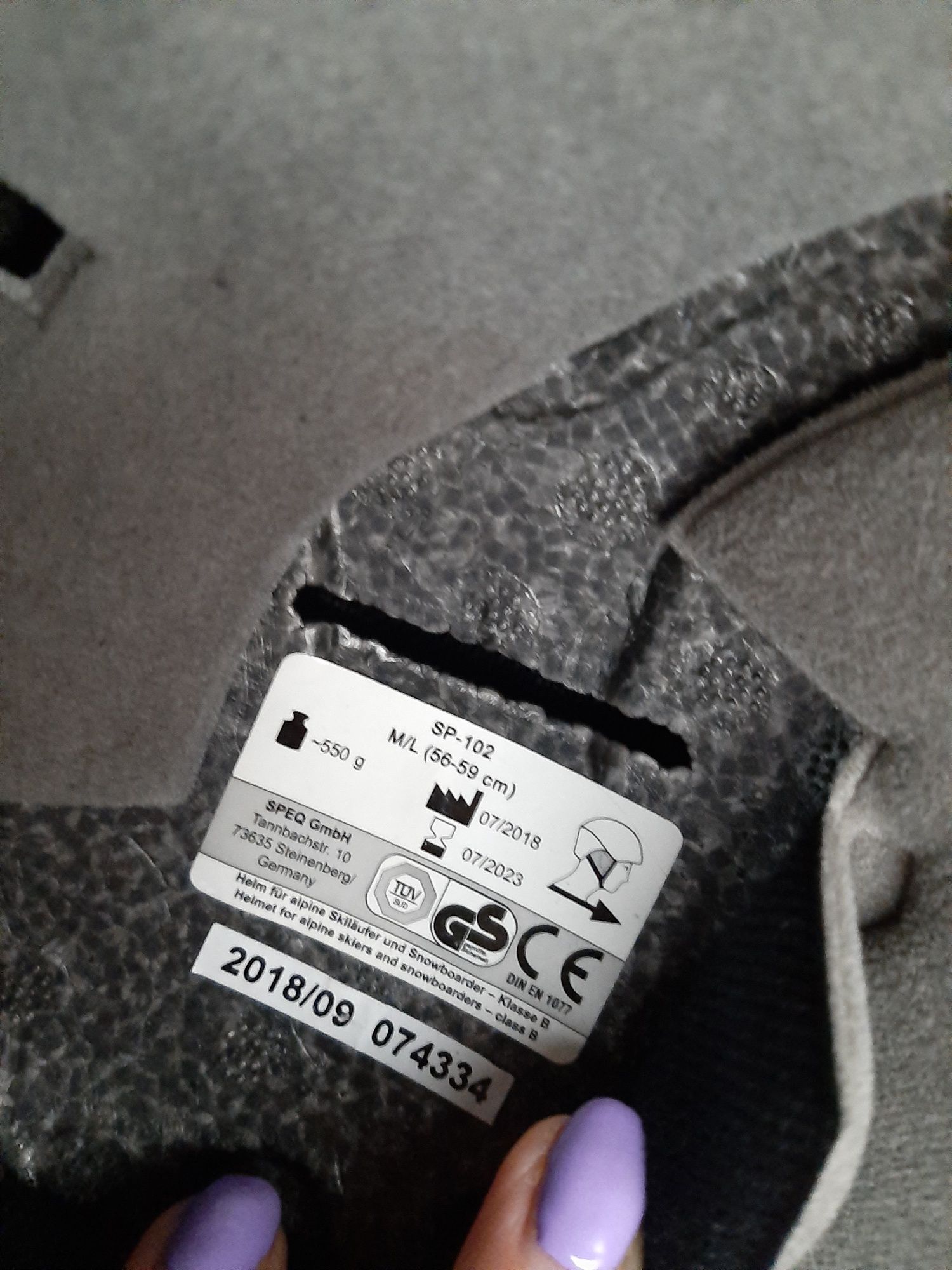 Capacete de Ski e Snowboard, classe B, tamanho M/L