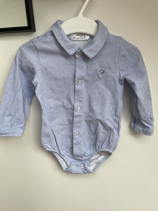 Mayoral koszula blekitna w kratke 4-6 m 70 cm