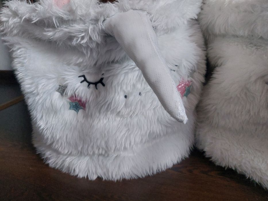 Kosz na zabawki home &you pluszowy jednorozec pojemnik na zabawki