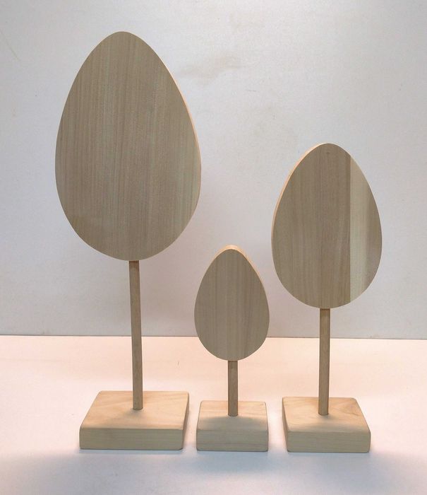 Jajko Wielkanocne 40cm Pisanka drewniana 3szt