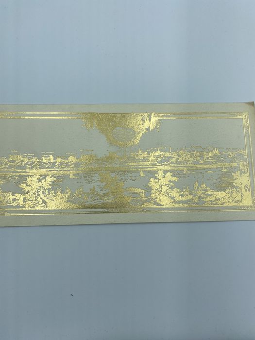 Złota Odbitka kartka pocztówka widok warszawy urbs varsovia sedes