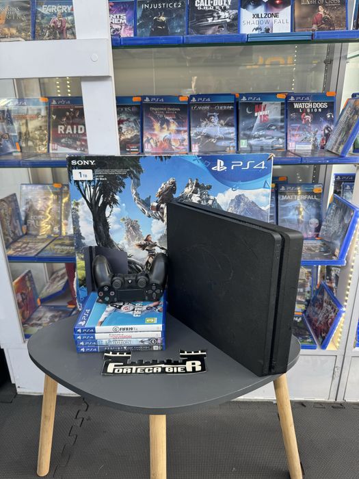Ps4 Slim 1Tb + 4 Gry + Gwarancja