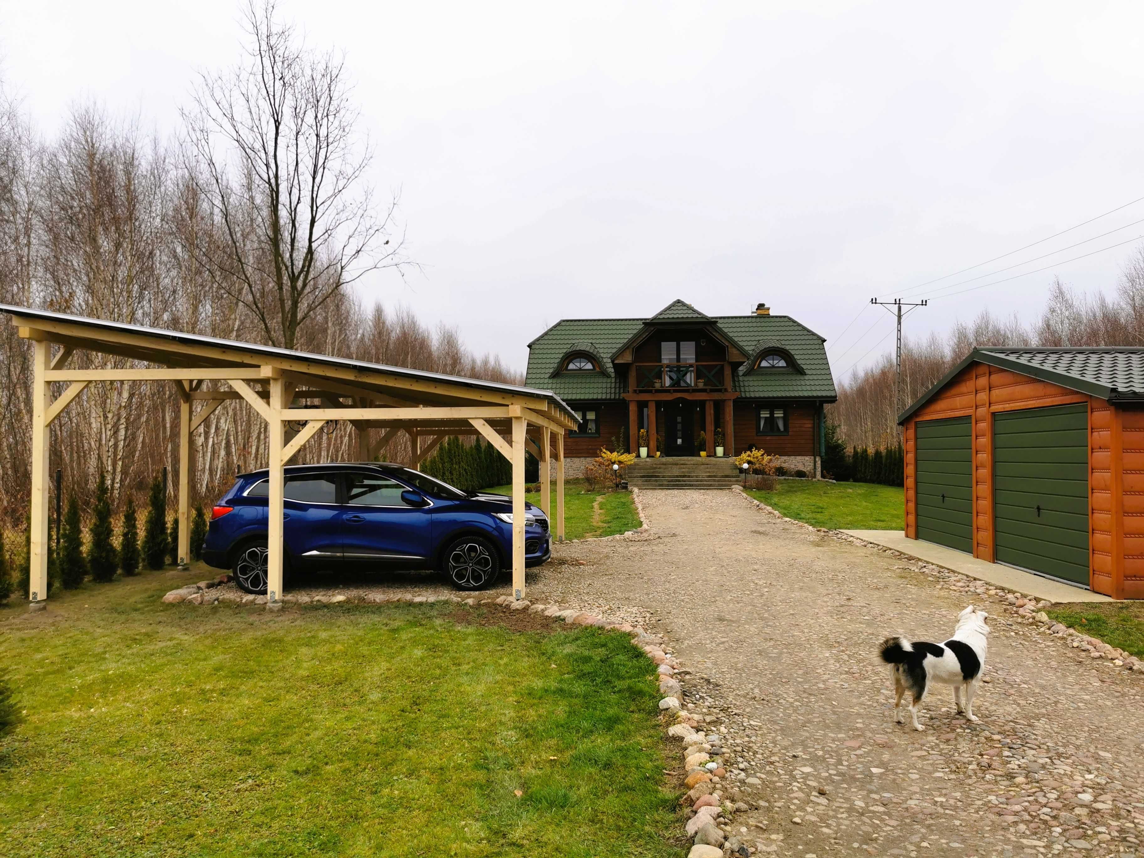 Drewniana Wiata Altana Fotowoltaiczna 9.9 kW z magazynem 15 kWh