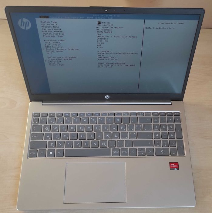 Ноутбук HP 15-fc0023ua 15.6" IPS/Ryzen 7 7730U/16/512GB/95%