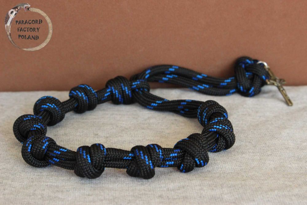 Różaniec na rękę - dziesiątka - jednokolorowa paracord handmade