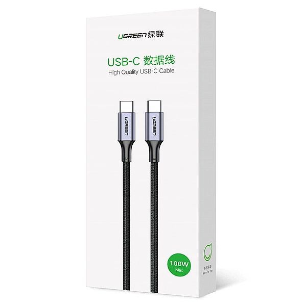 Kabel Ugreen Us316 Usb-c - Usb-c Pd Qc Fcp 100w 5a 480Mb/s 3m - szary