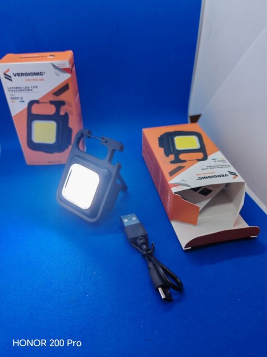 Latarka LED COB kieszonkowa. 6500k. 5w1
