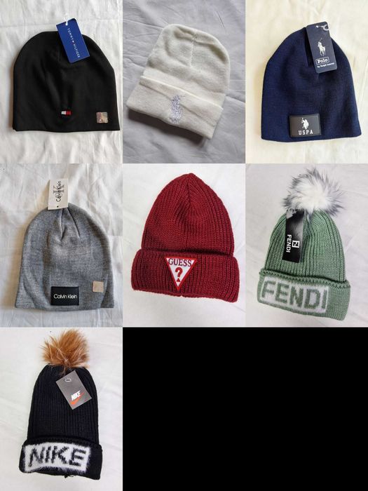 Czapki zimowe różne rodzaje Guess Nike czapka