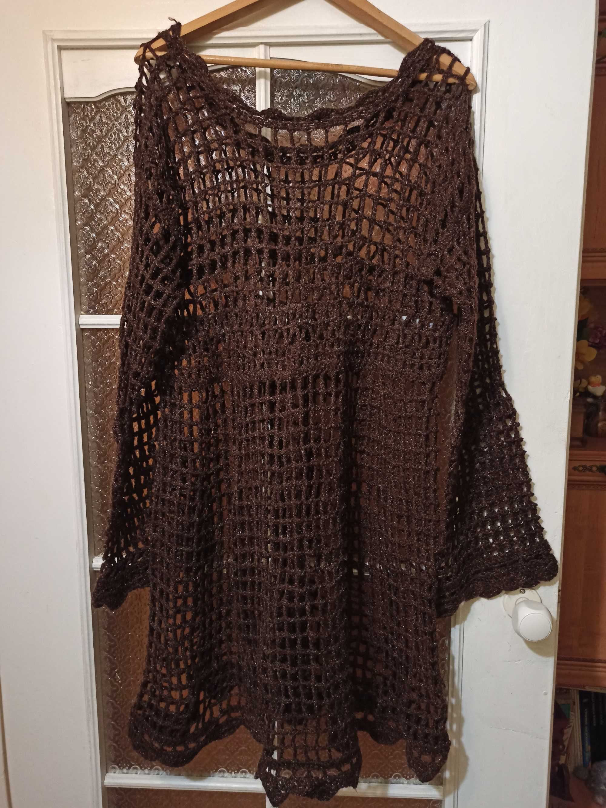 Narzutka sweterek ręcznie robiony na zamówienie rozmiar M / L / XL