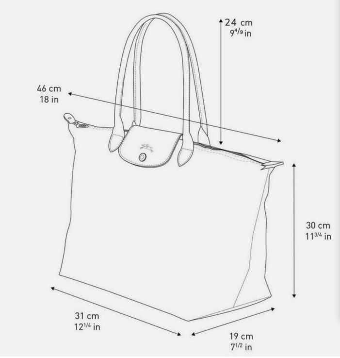 Torebki Damskie Longchamp Black Oryglnał Size:L(31*30*19)