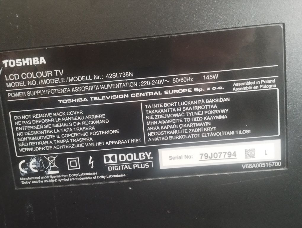 Телевізор Toshiba 42 тонкий