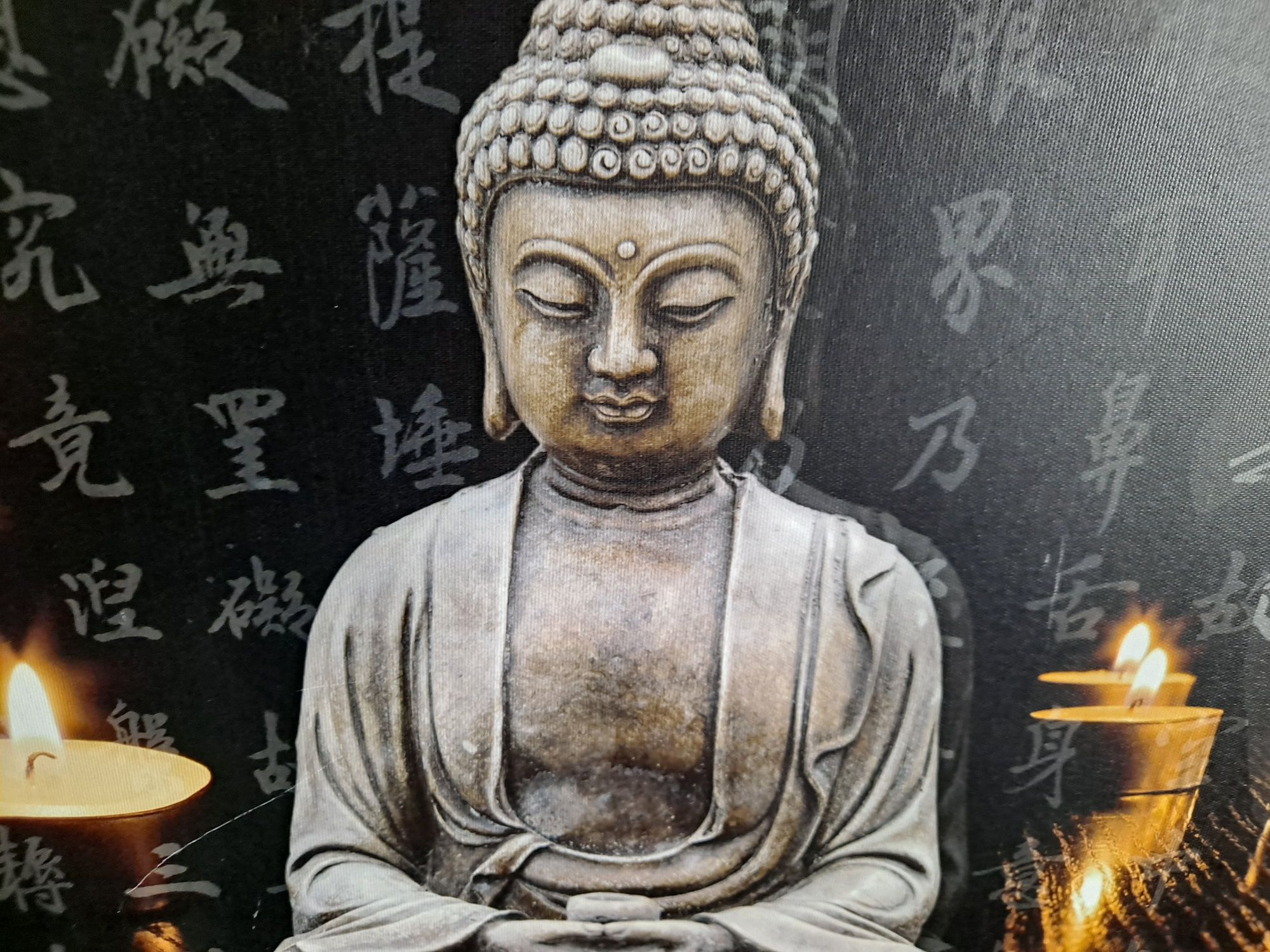 Obraz podświetlany świecący 70 na 30 cm budda buddha