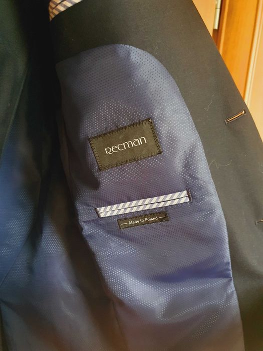 Garnitur granatowy Recman + pokrowiec