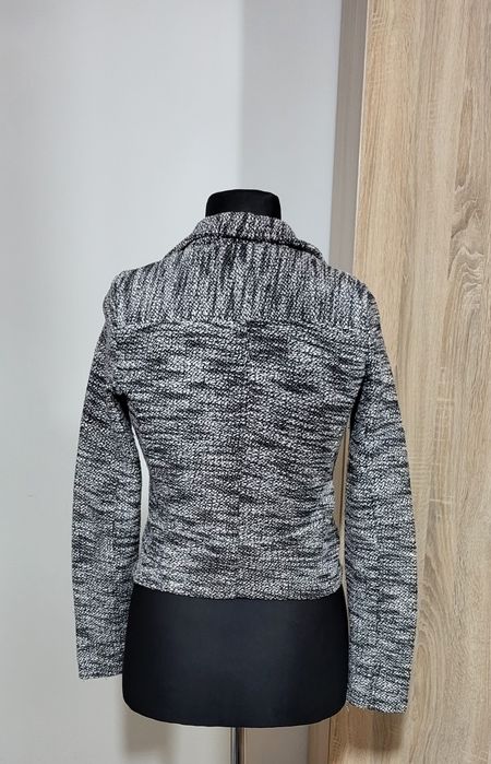 Krótka marynarka, ramoneska, ala dzianinowa, melanż, pimkie, 36