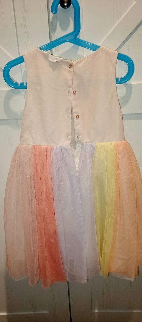 Sukienka dziewczęca , dla dziecka H&M – Tęczowy Tiul, Rozmiar 110