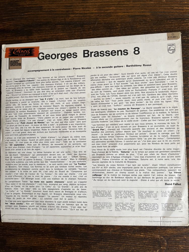 Disco Vinil : Georges Brassens