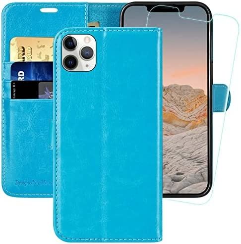 Monasay light blue wallet case iPhone 11 Pro, чехол книжка-трансформер