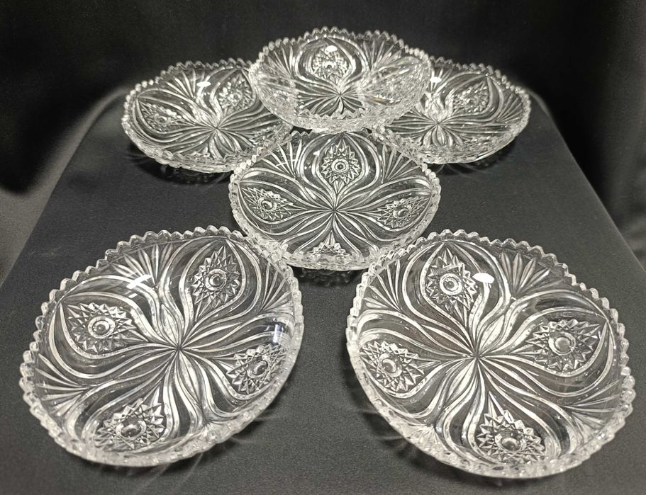 Zestaw 6 talerzy niemieckiej  marki Nachtmann Bleikristall